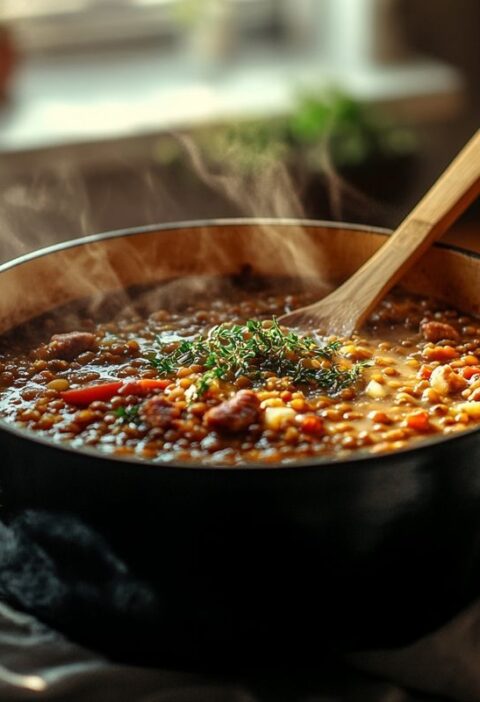 Saucisse lentille façon grand-mère : un plat pour les soirées d'hiver