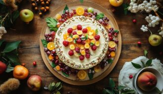 Un gâteau léger pour accompagner une salade de fruits avec élégance