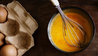Beaten eggs food photography recipe idea