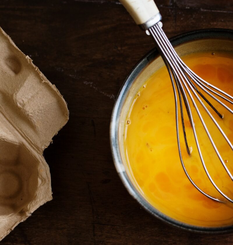 Beaten eggs food photography recipe idea
