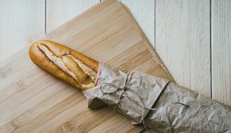 Traditional french bread baguette
