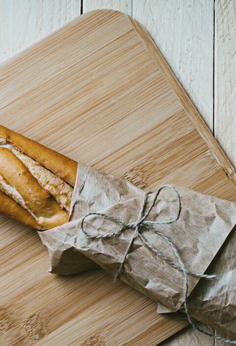 Traditional french bread baguette