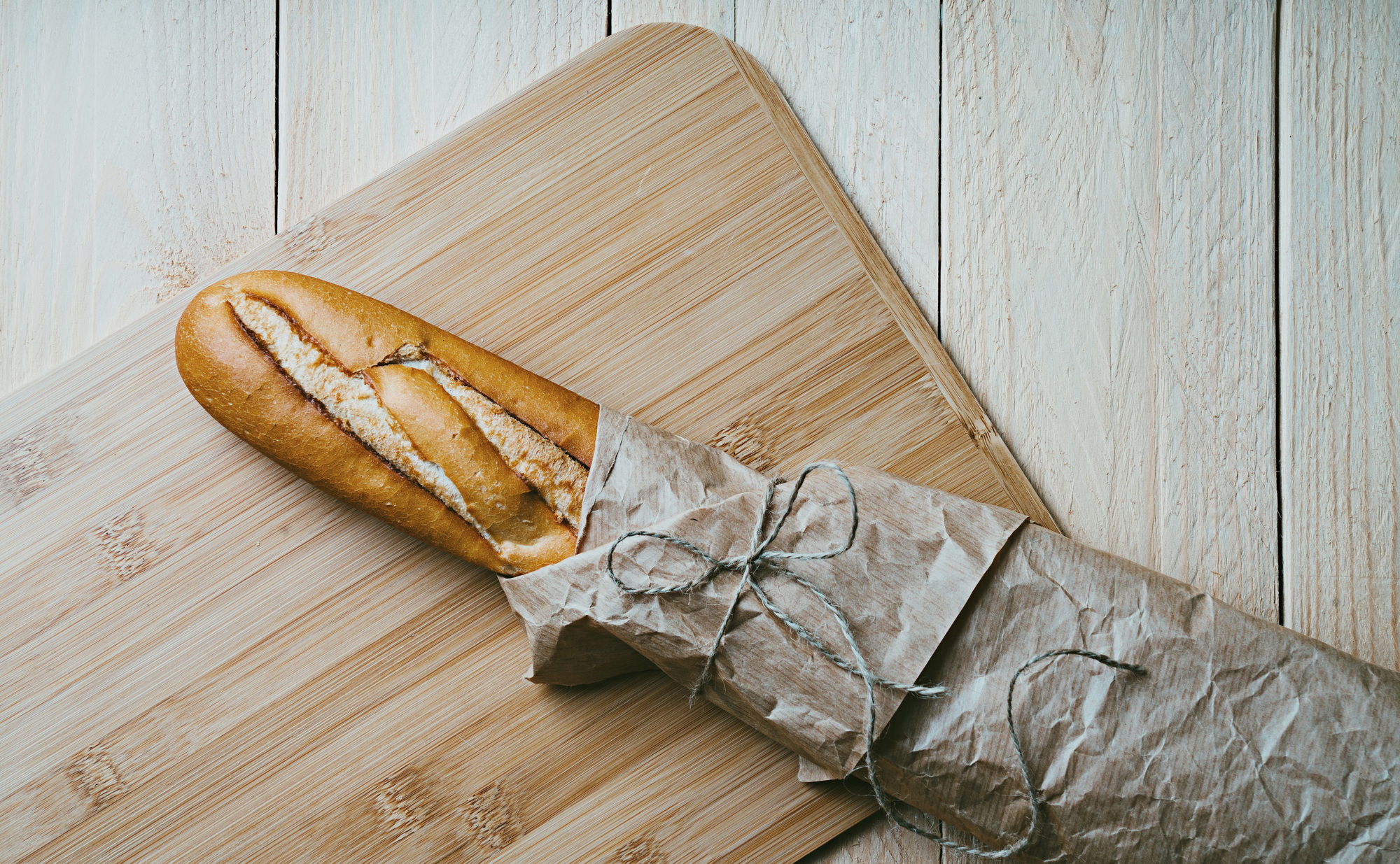 Traditional french bread baguette