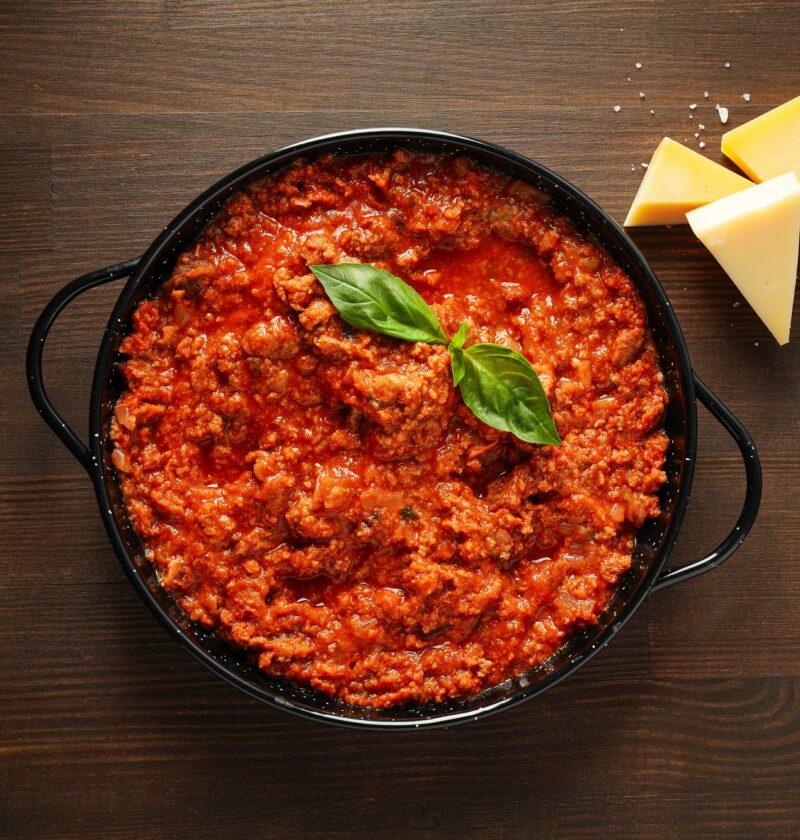Bolognese sauce, concept of tasty and delicious food