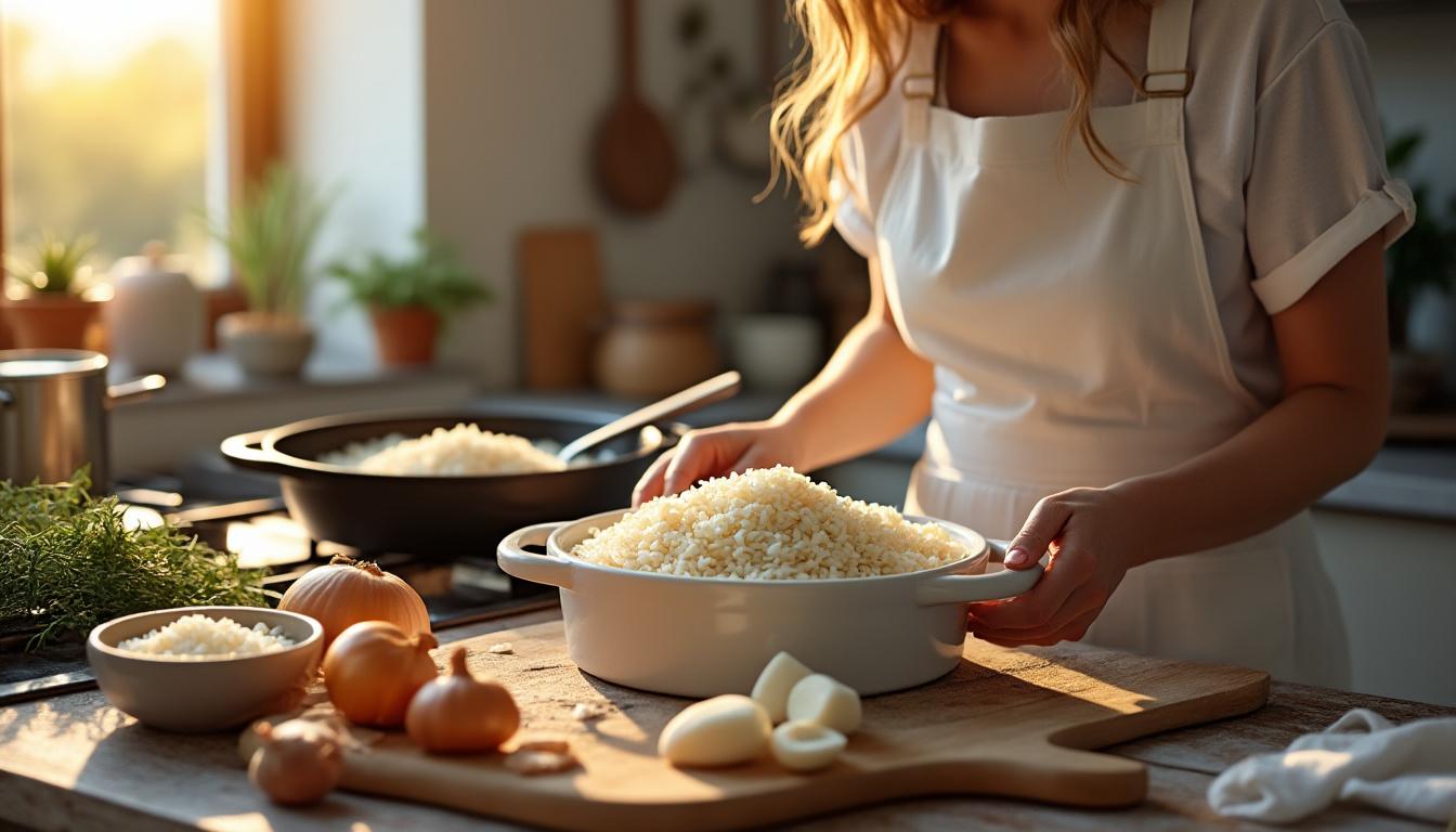découvrez comment préparer un délicieux riz au four avec la recette simplifiée de cyril lignac. suivez nos étapes faciles pour réussir ce plat savoureux et convivial, parfait pour tous les gourmands !