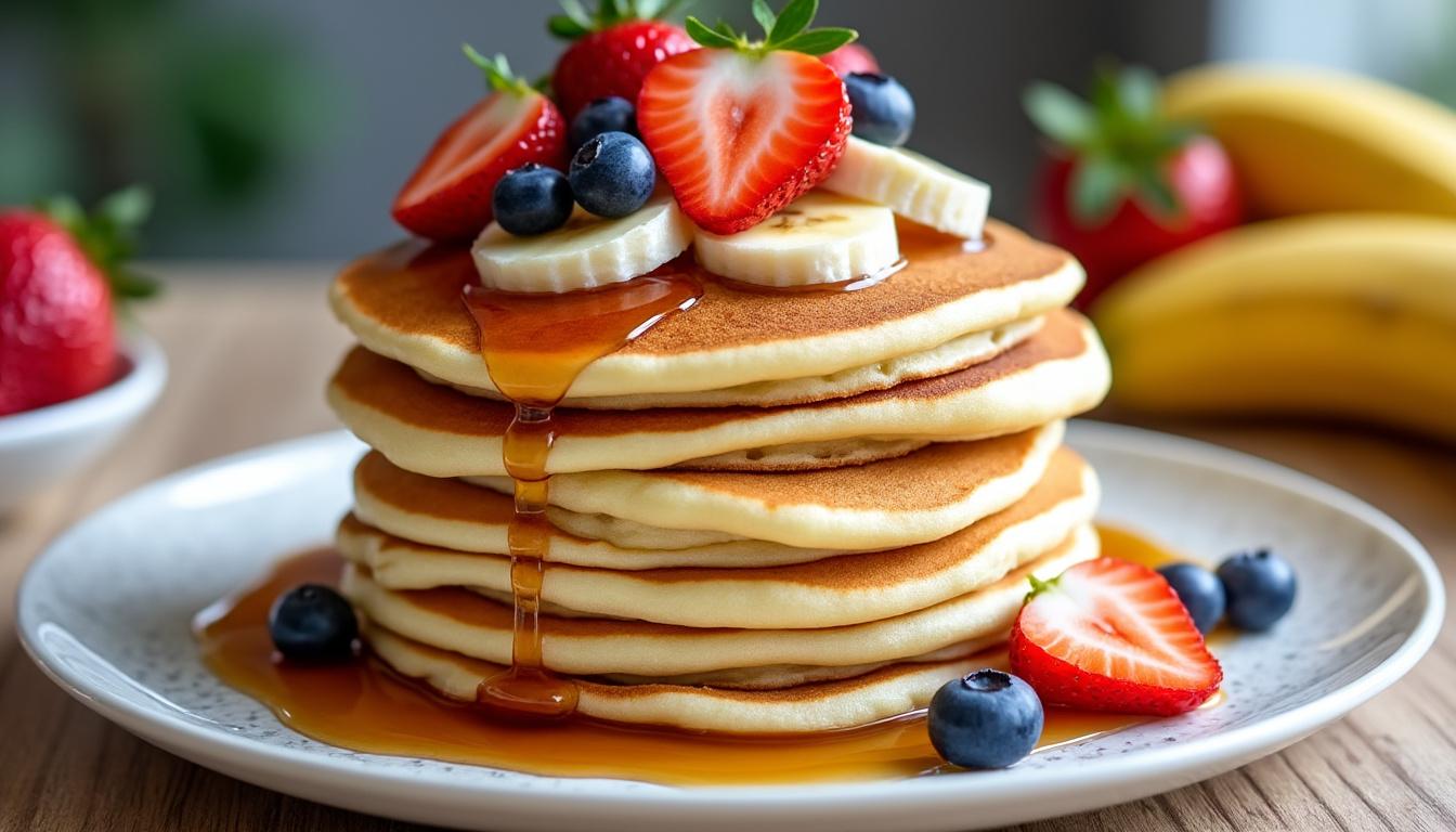 découvrez la recette de pancakes de grand-mère, un incontournable de la cuisine familiale. facile, moelleuse et authentique, cette recette ravira petits et grands au petit-déjeuner ou au goûter !