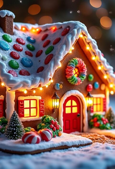 découvrez une maison en pain d’épices illuminée, un chef-d’œuvre de noël alliant magie festive et gourmandise pour émerveiller petits et grands.