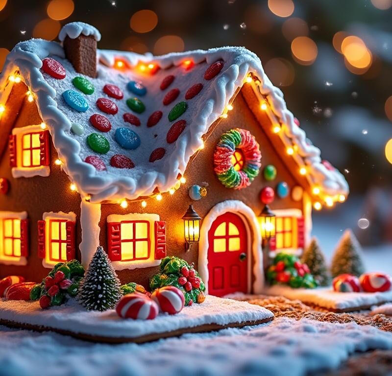 découvrez une maison en pain d’épices illuminée, un chef-d’œuvre de noël alliant magie festive et gourmandise pour émerveiller petits et grands.