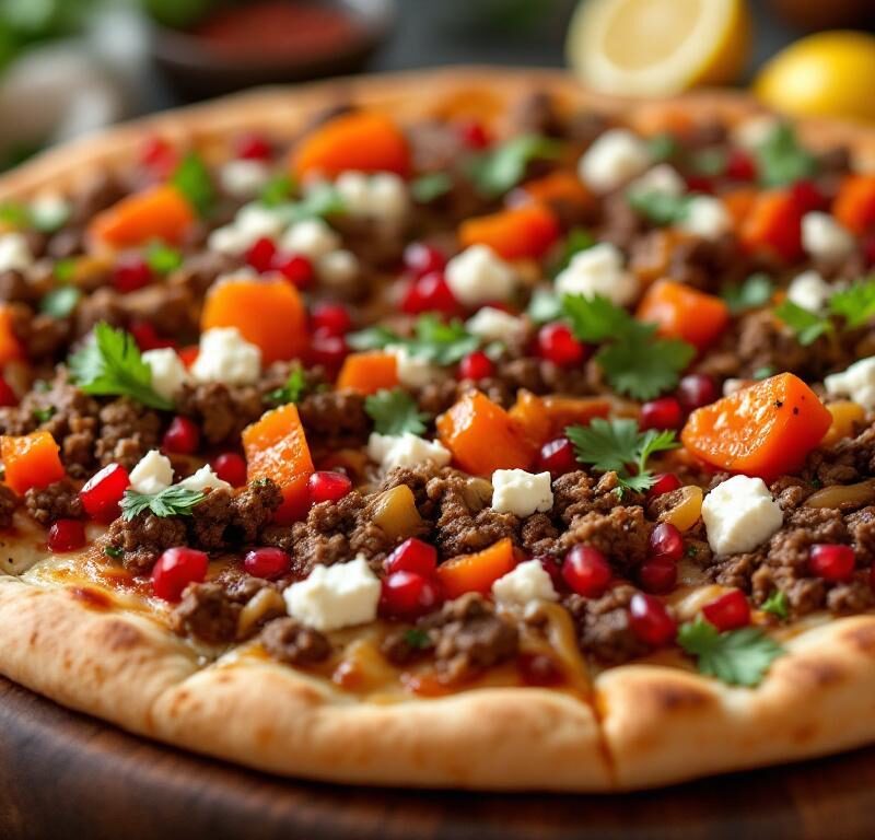 découvrez la pizza à l’orientale, une délicieuse fusion des saveurs authentiques du moyen-orient sur une pâte à pizza croustillante. un voyage gustatif unique qui éveillera vos papilles.