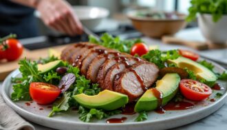 découvrez comment préparer rapidement une salade savoureuse de magret de canard fumé et avocat en seulement 30 minutes, parfaite pour un repas gourmand et équilibré.