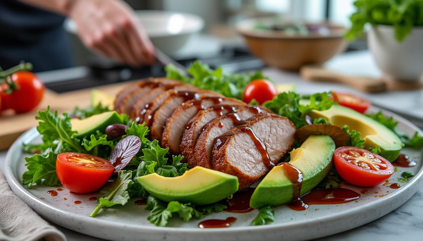 découvrez comment préparer rapidement une salade savoureuse de magret de canard fumé et avocat en seulement 30 minutes, parfaite pour un repas gourmand et équilibré.