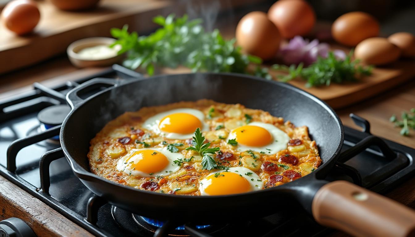 découvrez la recette savoureuse de la tortilla au four de cyril lignac, facile à préparer pour un repas gourmand et réussi.
