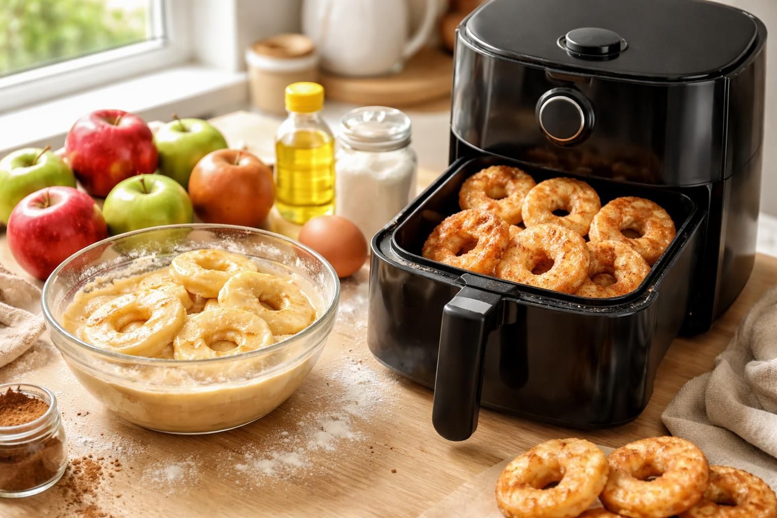 découvrez notre recette simple et rapide pour réussir des beignets aux pommes croustillants et délicieux à l'airfryer à chaque fois.