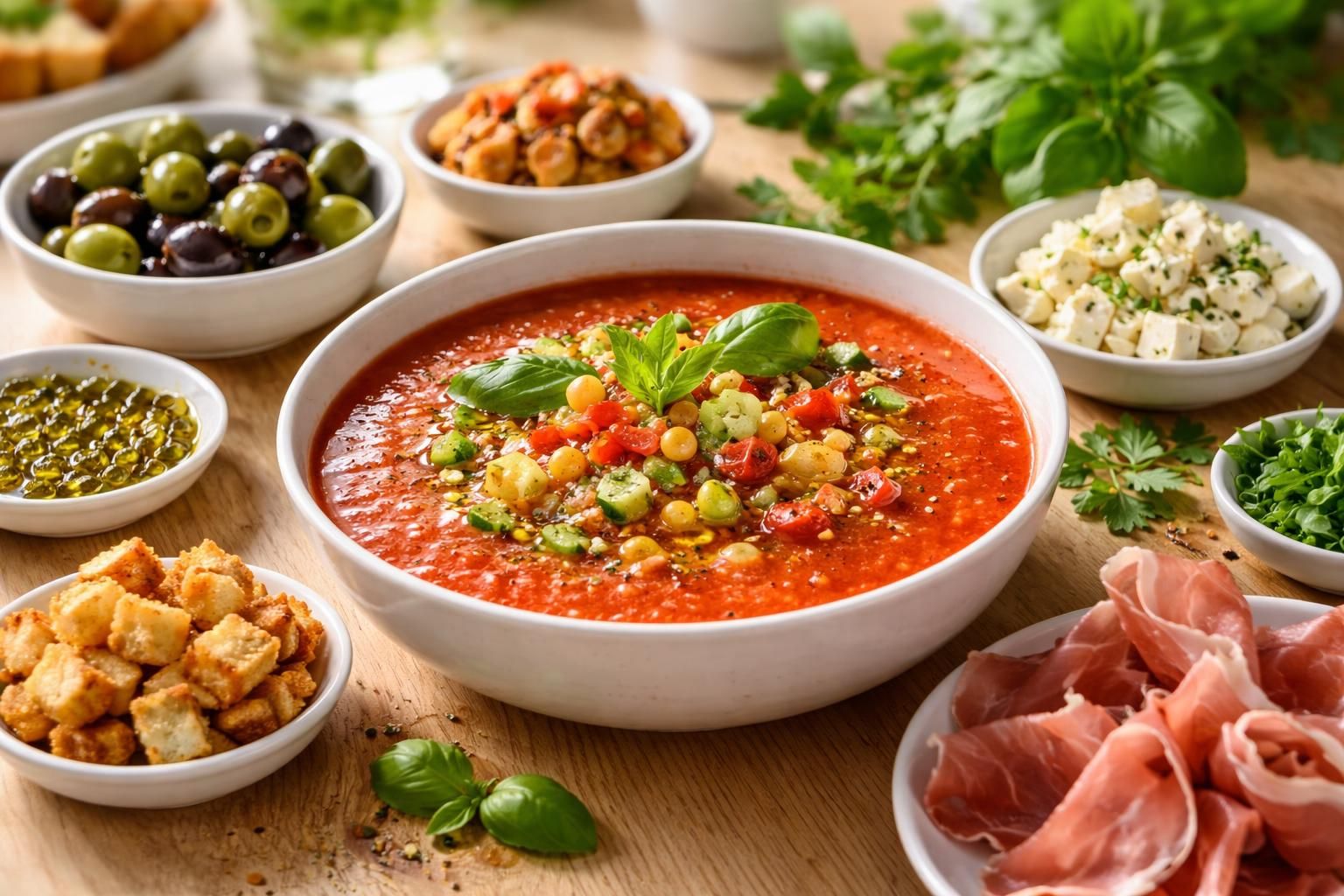 découvrez l'art de l'accompagnement du gaspacho avec nos recettes créatives et savoureuses pour sublimer ce classique rafraîchissant.