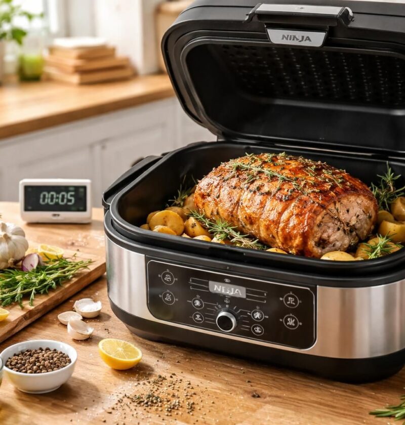 découvrez le temps de cuisson idéal pour un rôti de porc parfait à l'air fryer ninja, accompagné de conseils pratiques et astuces pour réussir votre recette à tous les coups.