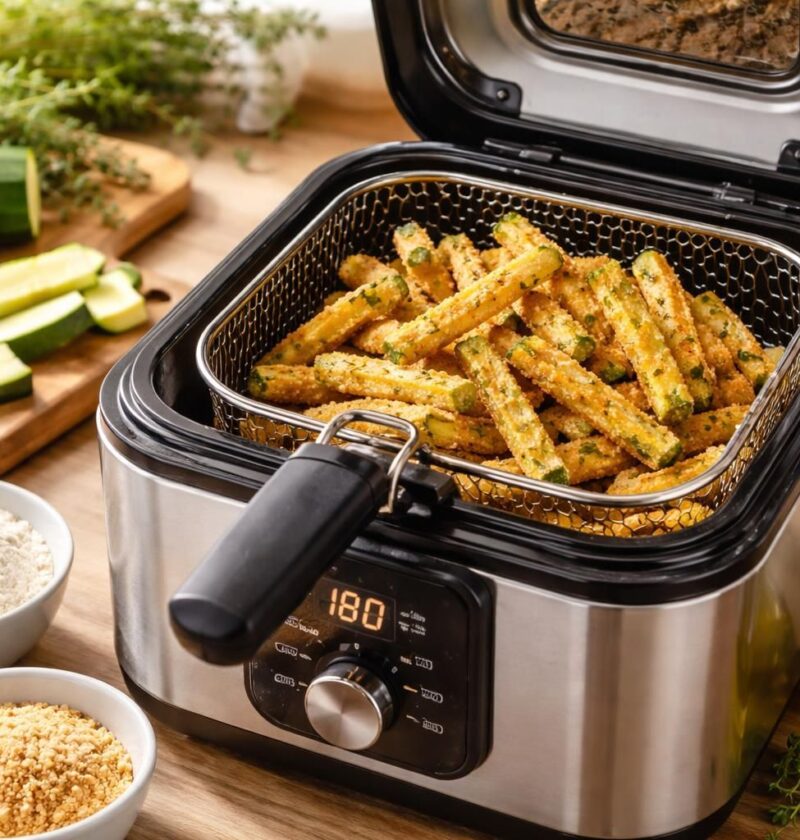 découvrez les secrets pour réussir des frites de courgettes croustillantes et savoureuses à la friteuse, une recette simple pour un goût inoubliable.