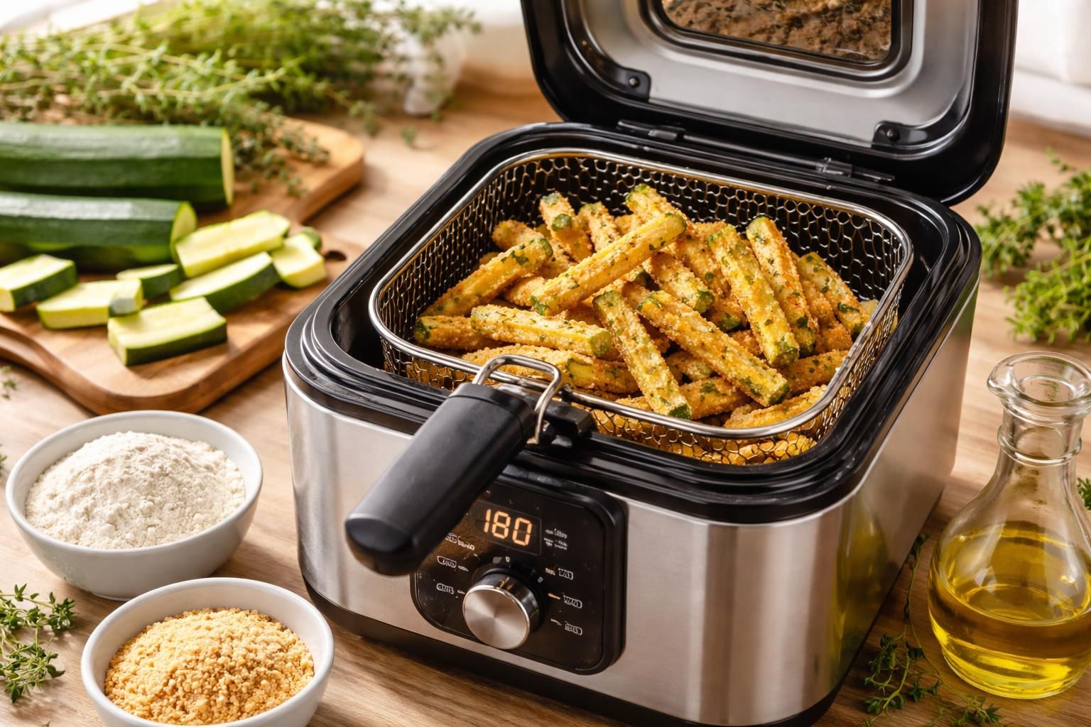 découvrez les secrets pour réussir des frites de courgettes croustillantes et savoureuses à la friteuse, une recette simple pour un goût inoubliable.
