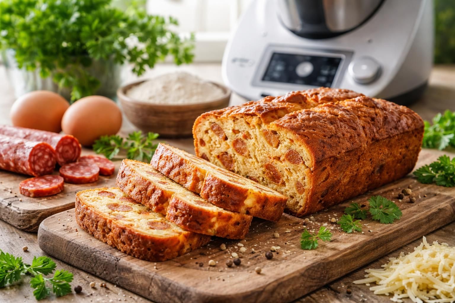 découvrez notre recette facile et rapide de cake au chorizo au thermomix, parfaite pour des apéros savoureux et gourmands.