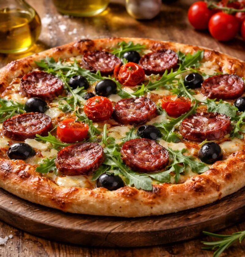 découvrez la figatelli pizza, un plat d'exception alliant saveurs corses et gourmandise italienne pour une expérience culinaire unique.