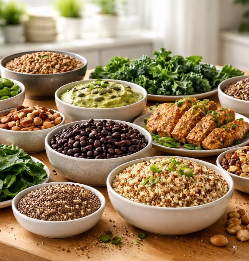 découvrez comment atteindre l'équivalent de 100 g de protéines par jour grâce à un guide complet spécialement conçu pour les végétariens et végétaliens, avec des conseils nutritionnels et des sources végétales variées.