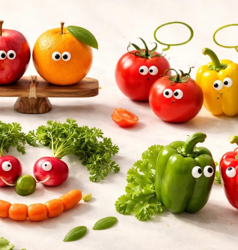 découvrez comment utiliser les expressions avec des fruits et légumes pour parler de cuisine saine de manière ludique et originale.