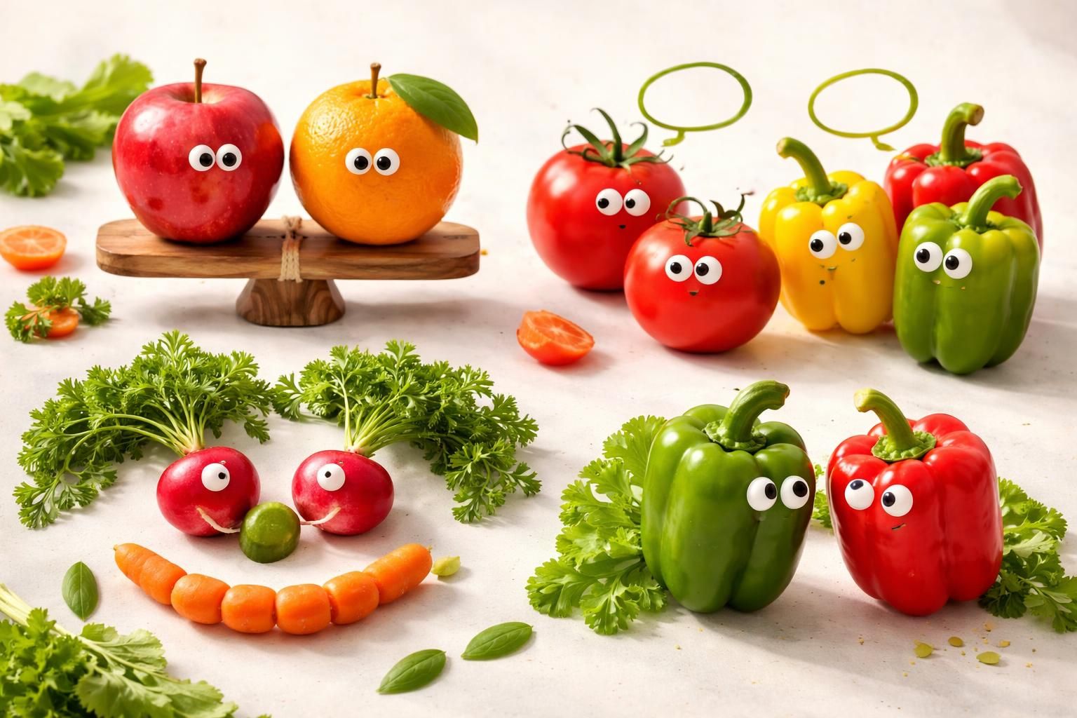 découvrez comment utiliser les expressions avec des fruits et légumes pour parler de cuisine saine de manière ludique et originale.