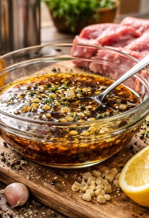 découvrez la marinade parfaite pour travers de porc au four avec des ingrédients essentiels qui garantissent une viande tendre et savoureuse à chaque cuisson.