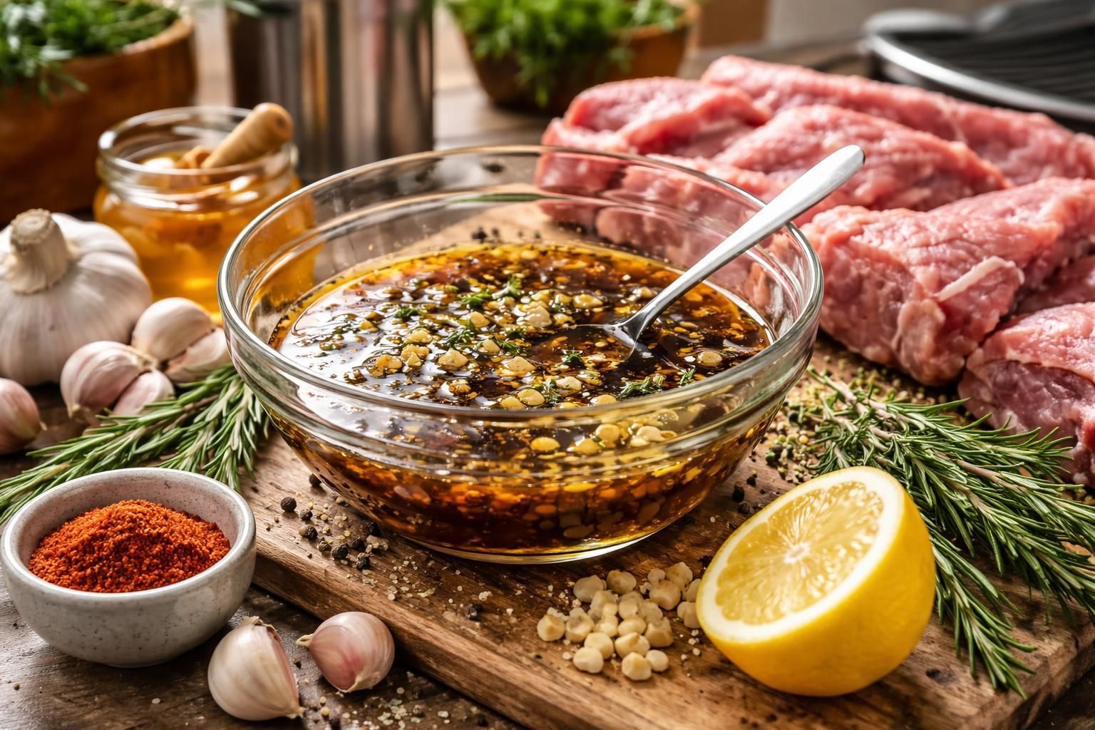découvrez la marinade parfaite pour travers de porc au four avec des ingrédients essentiels qui garantissent une viande tendre et savoureuse à chaque cuisson.