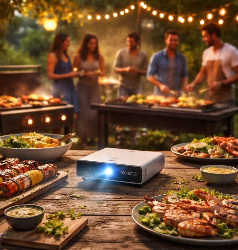 découvrez comment le mini vidéoprojecteur acer transforme vos soirées barbecue et plancha en plein air avec des recettes gourmandes et conviviales.