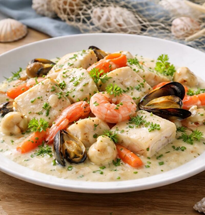 découvrez la recette authentique de la blanquette de la mer du grand chef et faites voyager vos papilles avec des saveurs marines délicates et raffinées.