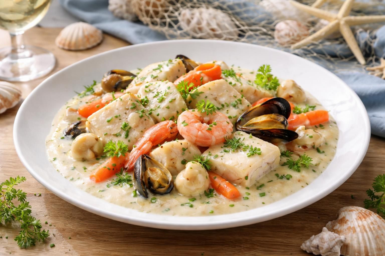 découvrez la recette authentique de la blanquette de la mer du grand chef et faites voyager vos papilles avec des saveurs marines délicates et raffinées.
