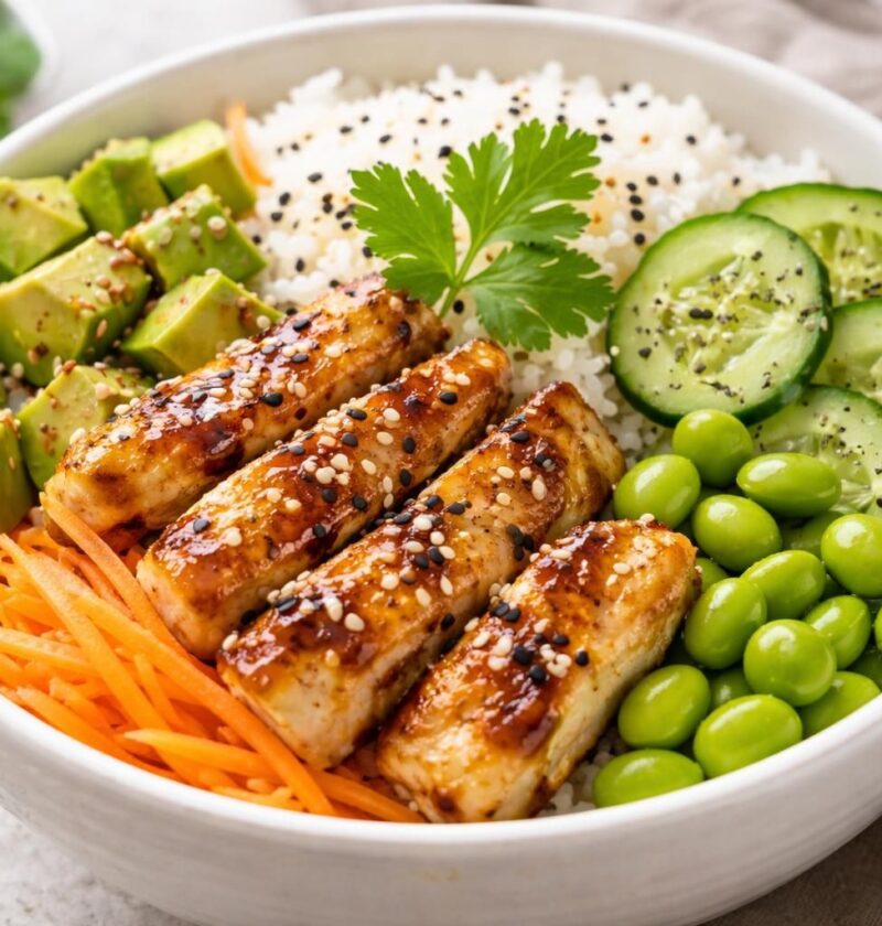 découvrez notre recette simple et savoureuse de poke bowl au poulet, idéale pour les amateurs de cuisine saine et équilibrée. un plat coloré et nutritif à préparer rapidement.