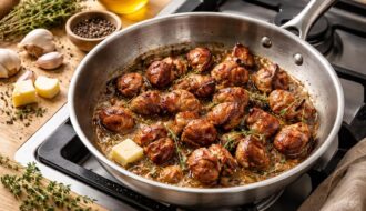 découvrez une recette facile pour cuisiner des gésiers de volaille à la poêle, délicieuse et rapide, qui ravira vos invités à coup sûr.