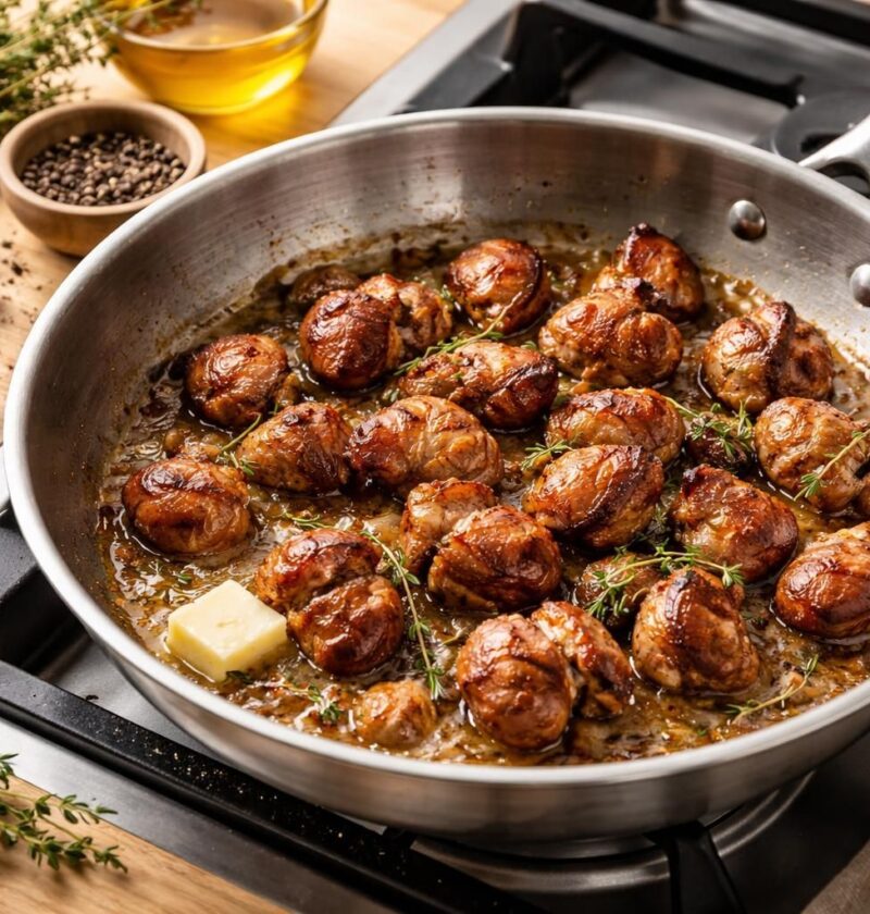 découvrez une recette facile pour cuisiner des gésiers de volaille à la poêle, délicieuse et rapide, qui ravira vos invités à coup sûr.