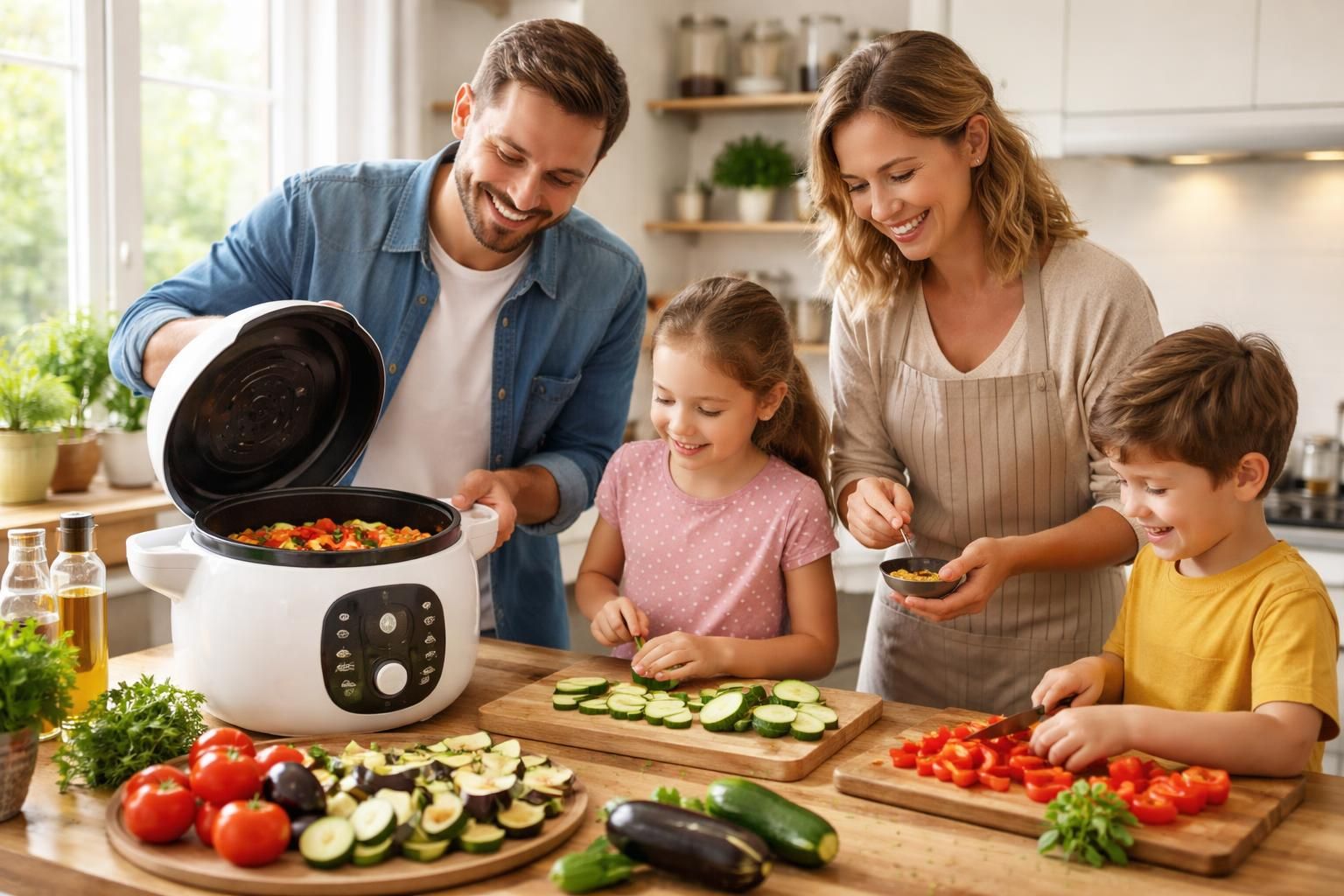 découvrez des recettes de ratatouille au cookeo à préparer en famille, pour partager le plaisir de cuisiner ensemble facilement et rapidement.