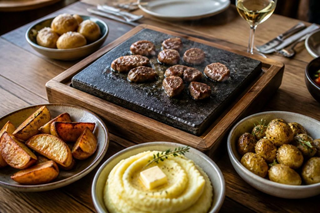 découvrez comment choisir l'accompagnement idéal pour une pierrade avec pommes de terre parfaite et savoureuse.