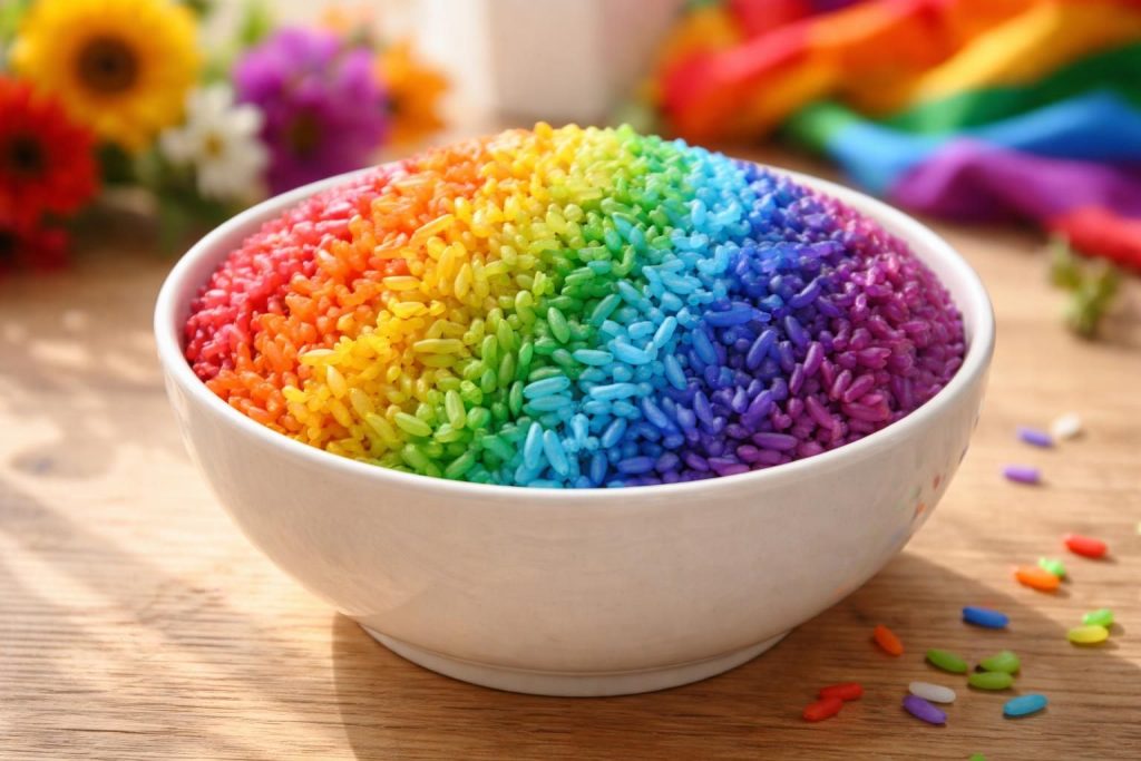 découvrez pride rice, le riz arc-en-ciel qui célèbre la diversité et l'inclusion. un symbole coloré et savoureux à déguster pour soutenir la fierté et la diversité.