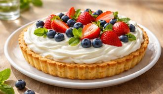 découvrez notre recette de tarte à la crème fraîche, un dessert classique revisité pour séduire les palais gourmets avec une touche d'originalité et de douceur.
