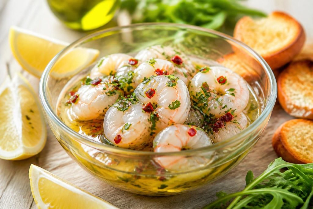 découvrez notre recette simple et rapide de crevettes marinées en apéro, une entrée sans cuisson parfaite pour vos moments conviviaux.