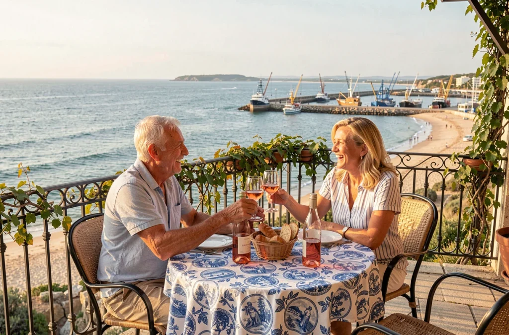 Terrasse panoramique avec vue sur le port du restaurant Le Belvédère à Saint-Gilles-Croix-de-Vie